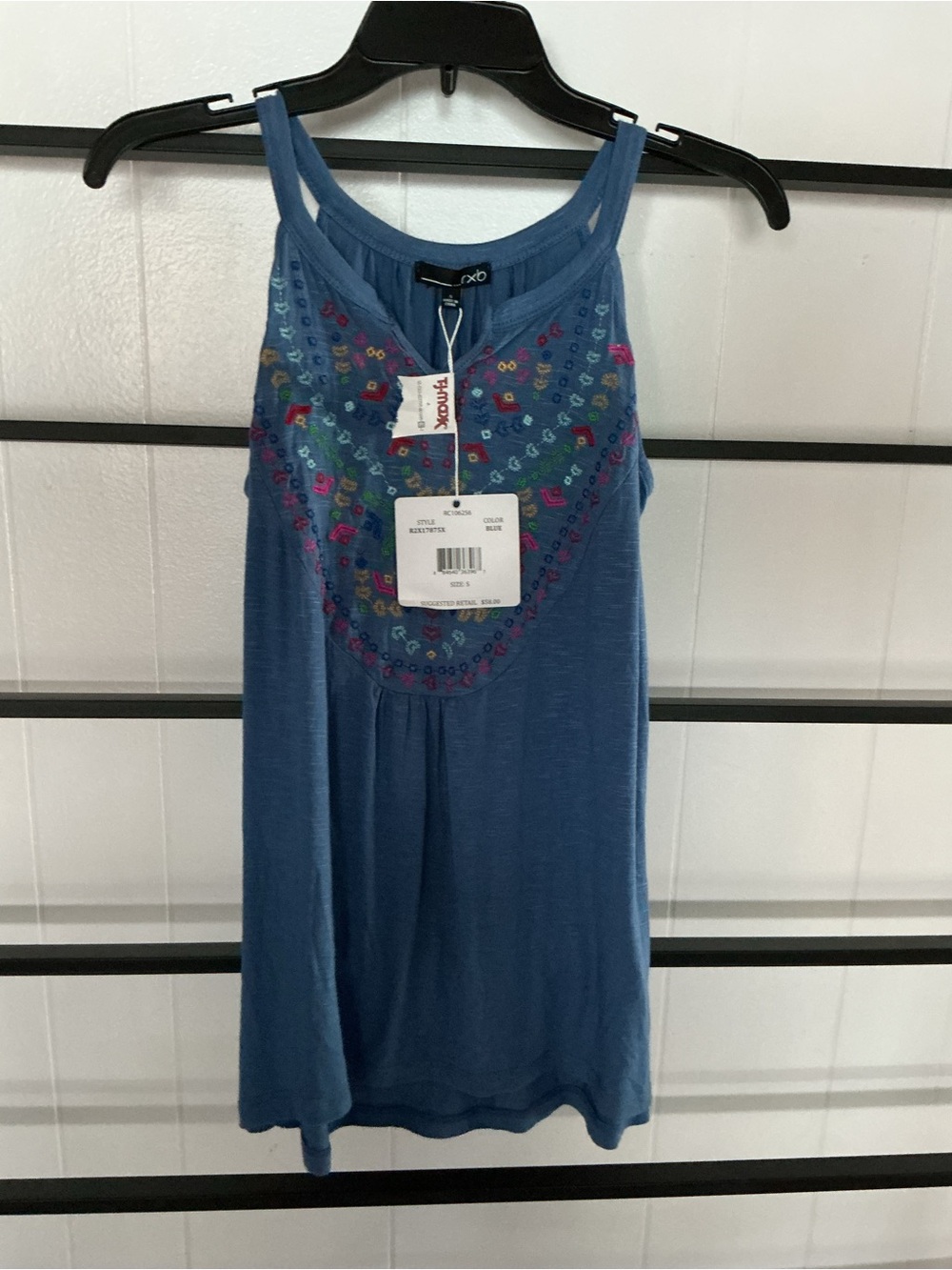 NWT RXB Size Small Women’s Tank, Super Cute With Embroidered Detail, G8